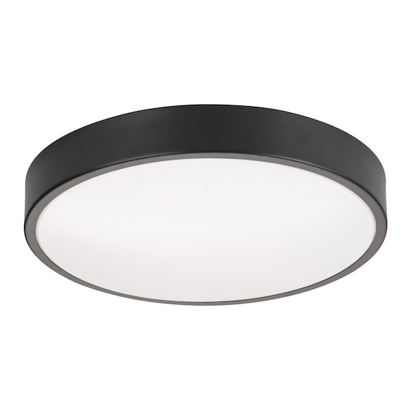 Octavia - LED Flush Mount - 12" - Black Finish - White Acrylic